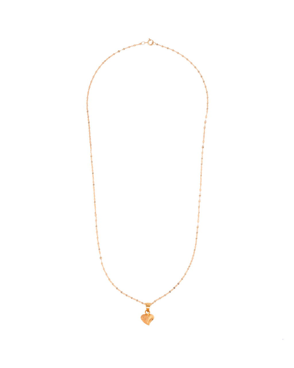 Solirah Textured Heart Necklace – 18K Gold